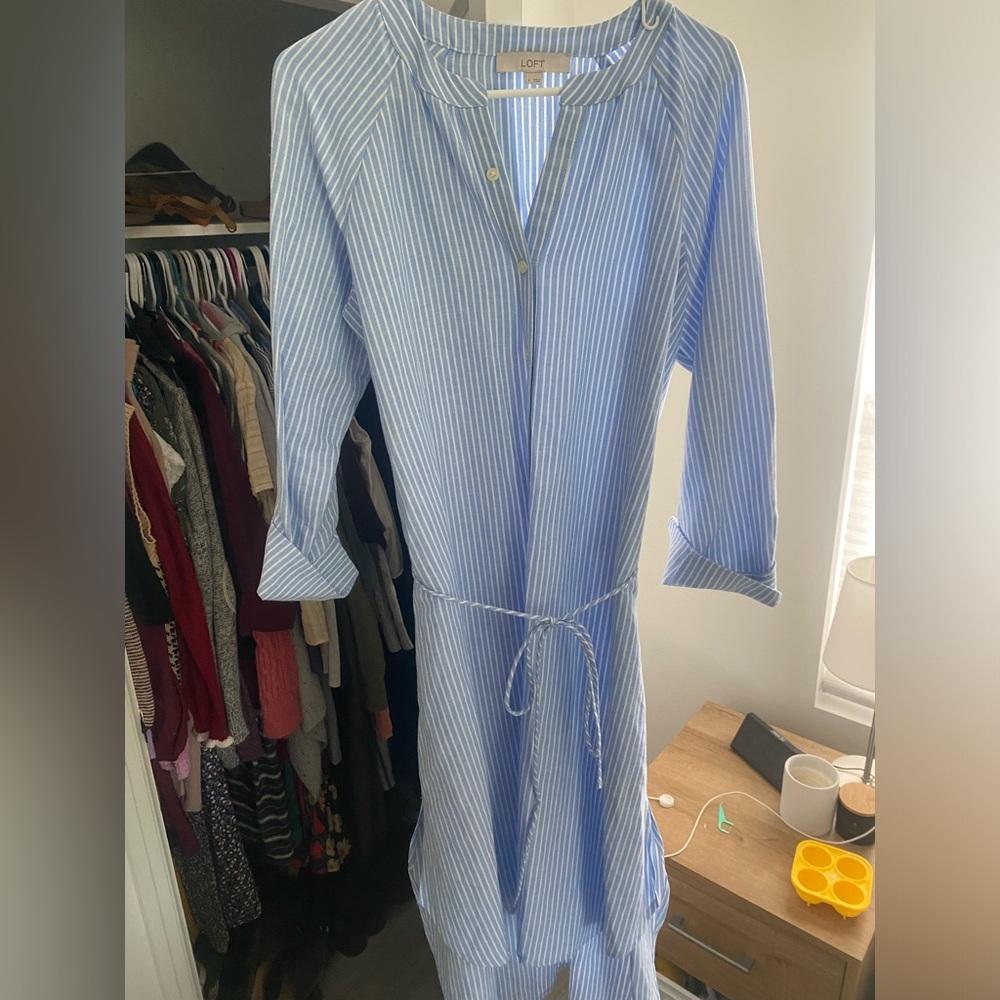 LOFT Button Down Dress
